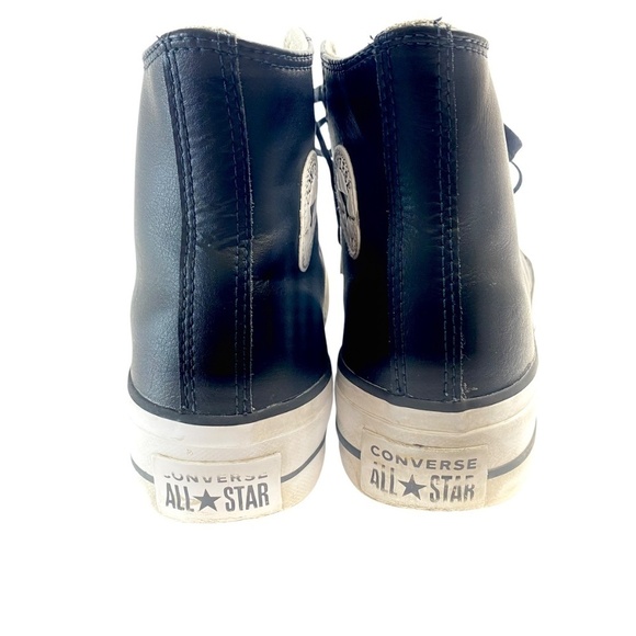 CONVERSE Chuck Taylor All Star Leather High Top Platform Sneaker (Women) Sz 6 - Picture 6 of 11